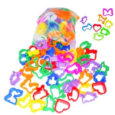 Imagem de Kit 60 Cortadores e Moldes para Massinha de Modelar – Criatividade Sem Limites