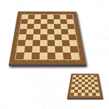 Imagem de Tabuleiro de xadrez profissional de torneio nº 4P marrom - campo de 45 mm
