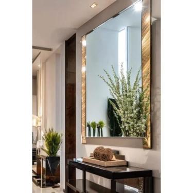 Imagem de Espelho Decorativo Multiuso Quadrado Para Quarto Sala Banheiro - CEBRA