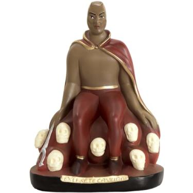 Imagem de Imagem Exú Sete Caveiras 20cm Gesso Escultura Umbanda