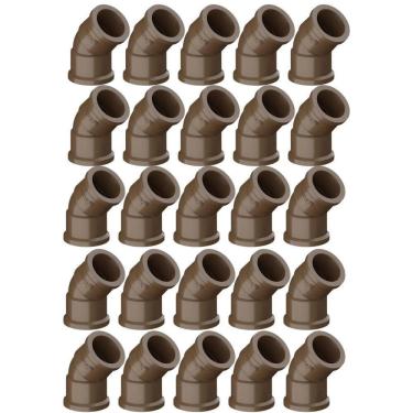 Imagem de Kit Com 25 Unidades Joelho Soldável 45º 25Mm Tigre