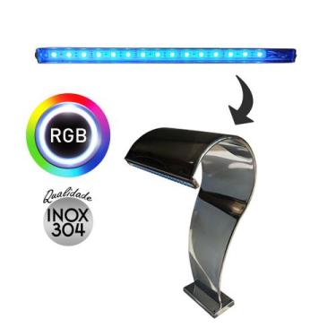Imagem de Kit Led Rgb Inox P/ Cascata 60cm + Controladora E Fonte - Shop das Cas