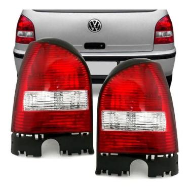 Imagem de Par Lanterna Traseira Gol 99 00 01 02 03 04 05 G3 Aba Preta - Cofran