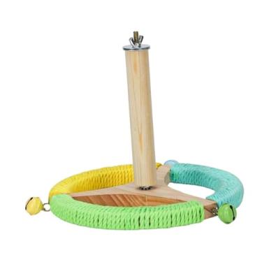 Imagem de Ｂｅｓｇａ Poleiro de pássaro no volante de brinquedo poleiro, enriquecimento, roda de madeira, poleiro giratório de pássaros para conexes tentilhões cockatiels, Três Cores