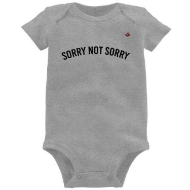 Imagem de Body Bebê Sorry not Sorry - Foca na Moda, Cinza, P