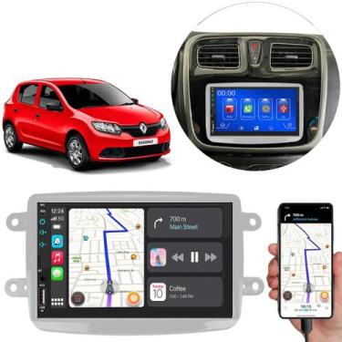 Imagem de Kit Multimídia CarPlay Android Auto MP5 Sandero 2011 a 2024 Rádio FM B