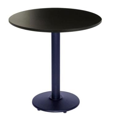 Imagem de Mesa Zeta Ferro Preto 75 cm (Alt) Disco Redondo Tampo MDP Redondo 60 c