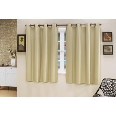 Imagem de Cortina Blecaute PVC Rústico Tecido Grosso 2,80M x 1,30M para Janela Banheiro Quarto Sala Cozinha (PALHA)