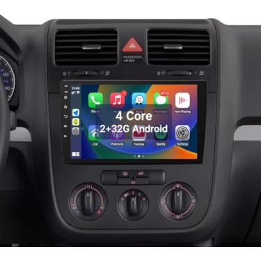 Imagem de Leadfan Rádio estéreo automotivo para VW Passat Jetta Volkswagen Tiguan Beetle Golf MK6 com CarPlay sem fio Android Auto, 10,1 polegadas IPS Touchscreen Upgrade in-Dash GPS Navi Bluetooth WiFi Câmera