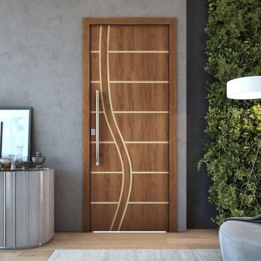 Imagem de Kit 3 Portas De Madeira Frisada U.V  210cm x 90cm - R70SS