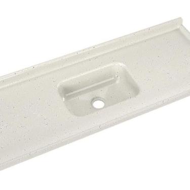 Imagem de Cubas de Cozinha em Mármore Sintético com Furação para Válvula Internacional 120cmx55cm Travertino