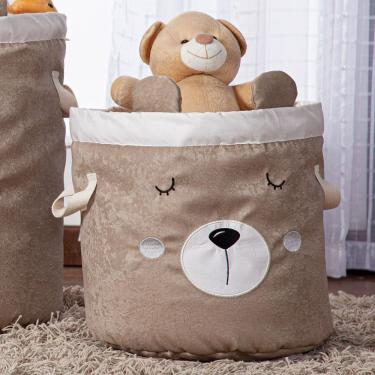 Imagem de Cesto Organizador Médio Urso Palha/Bege