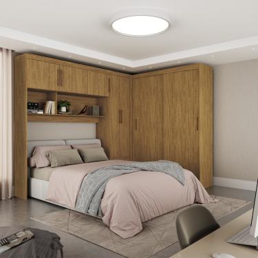 Imagem de Quarto Modulado Casal 7 Portas Belém Carioca Móveis - Cinamomo
