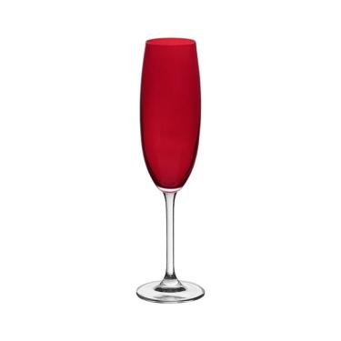Imagem de 1 Taça Cristal Champagne 220 Ml Cor Vermelha Gastro/Colibri