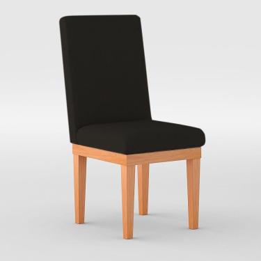 Imagem de Cadeira Reforçada Sala De Jantar Courino Courino Preta