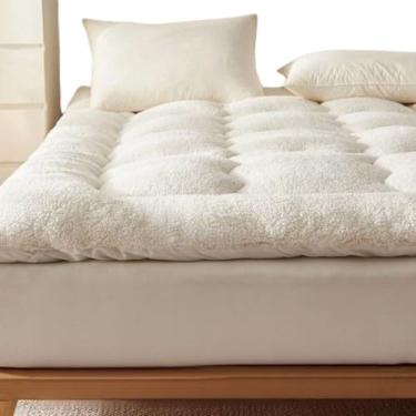 Imagem de Protetor De Colchão Pillow Top Cama Box Casal Macio Ortopédico ，Apropriado para a sala das crianças, o quarto e a outra cena, trazem a experiência do sono da qualidade(Solteiro,Sherpa)