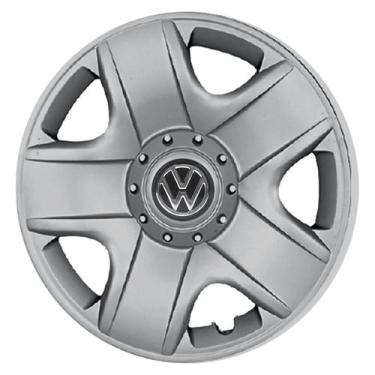 Imagem de Calota Aro 15 144AR-PTA + Emblema Alumínio VW Preto - Garagem Online G