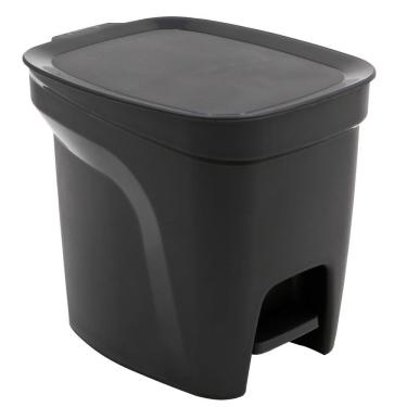 Imagem de Lixeira Tramontina com Pedal Basic Compact em Polipropileno Preta – 7 L