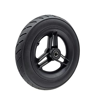 Imagem de EHVYBDX Roda dianteira para cadeira de rodas, acessórios para cadeira de rodas elétrica, pneu sólido PU, adequado para idosos, andadores de pacientes/preto/25 cm/10 polegadas