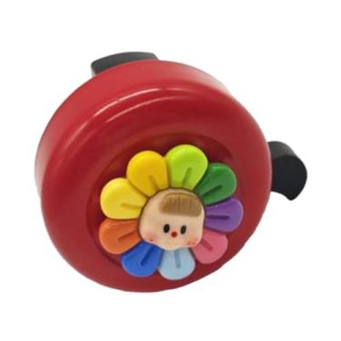 Imagem de menolana Guia para bicicleta infantil Bellow Bike Alarme Alarme Cute Padrão de alumínio Bell Bike Sino para guidão para scooters, Vermelho