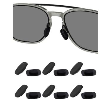 Imagem de HILEEN 6 pares de almofadas de nariz para óculos Oakley Diecutter OX3229/Cartucho OX5137/Cátodo OX3233/Chave de trava OX8134/Eixo OX3235/Stagebeam OX8148 - Preto