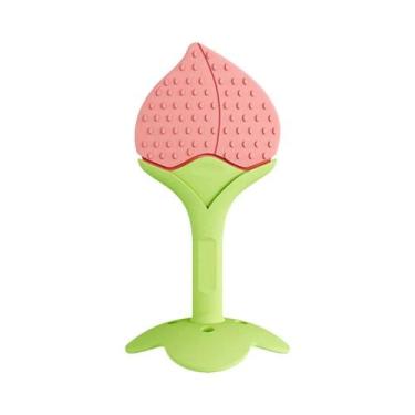 Imagem de Mordedor De Bebê Grau Alimentício Silicone Em Forma De Fruta Brinquedo