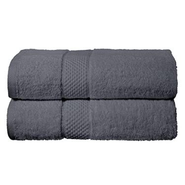 Imagem de Briarwood Home - Conjunto de toalhas de algodão premium de 2 peças - Toalhas de banho extra absorventes - Ultra macias 500 GSM - Carvão