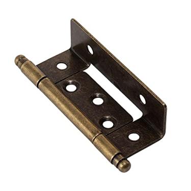 Imagem de Dobradiça de porta, dobradiças de armário, abertura de 135 graus, dobradiças resistentes para armários de cozinha, ferro de cor bronze com parafusos livres