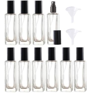 Imagem de Rowcay Mini atomizador de perfume de 20 ml, frascos de perfume de vidro recarregáveis, frascos de spray vazios para viagens, pulverizador de névoa fina para produtos de higiene pessoal - 10 peças