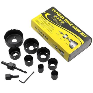 Imagem de Kit Serra Copo 11 Peças Multiuso Gesso Madeira Plastico Profissional Artesanato Marcenaria