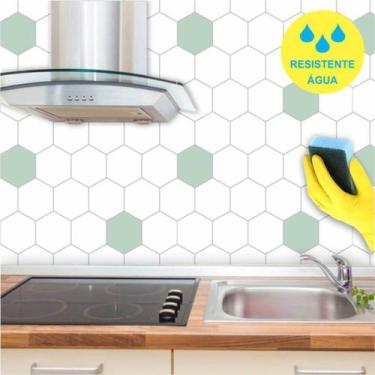 Imagem de Revestimento de Azulejo Giz Hexa 250 - Inove Papéis de Parede