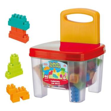 Imagem de Cadeirinha Com 40 Blocos Brinquedo Educativo - Gulliver