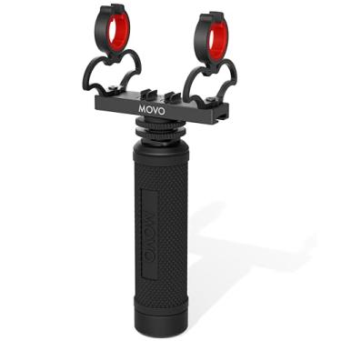 Imagem de Movo SM6H Ultraflex Premium Shockmount para microfones Shotgun com alça de aderência – Compatível com Rode NTG Series, Sennheiser MKE600, Audio-Technica AT875R e mais