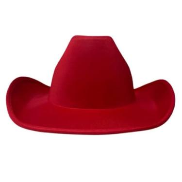 Imagem de Chapéu Country Cowboy Masculino e Feminino Vaqueiro Fantasia Festas (Varios Modelos)(VERMELHO,numeric_1)
