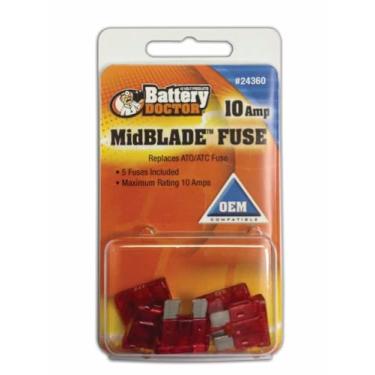 Imagem de Fusível MidBlade 24370 da WirthCo - 20 Amp (amarelo), pacote com 5