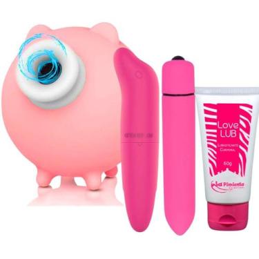 Imagem de Sugador Clitóris SexShop Porquinho Mamilos Massageador Estimulador SEX