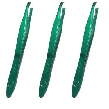 Imagem de Pinça De Sobrancelha Profissional Nzx Verde 3 Unidades