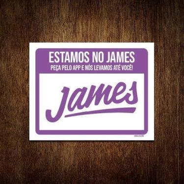 Imagem de Kit 10 Placas Restaurante Lanchonete Estamos No James - Sinalizo.Com