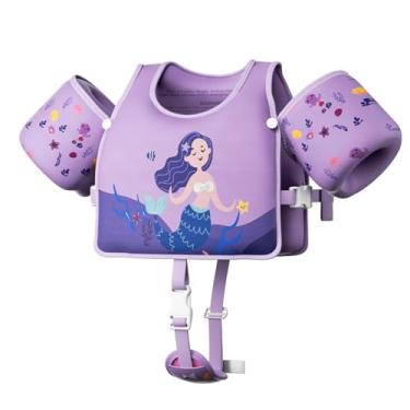 Imagem de Colete de natação para crianças, adequado para crianças de 9 a 29,9 kg, colete de natação para crianças que aprendem a nadar, suéter infantil com alça ajustável, boias de braço para bebês meninos e