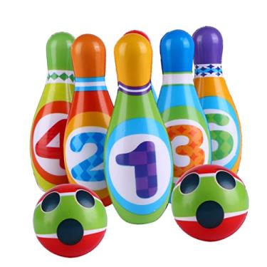 Imagem de POPETPOP 1Conjunto Boliche PU Brinquedo e Durável Menino de Boliche Bolas Atividades Família e Desenvolvimento