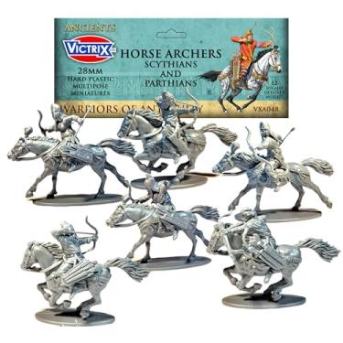 Imagem de Wargames Delivered - Miniaturas Victrix Scythian & Parthian Ancient Horse Archers – Conjunto de 12 figuras de cavalaria altamente detalhadas com guerreira feminina para jogos de guerra históricos