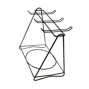 Imagem de Ciieeo Suporte Xícaras de Café em Aço Inox, Escorredor Suspenso, Organizador de Cozinha, Armazenamento 6 Xícaras e 6 Pratos, Preto