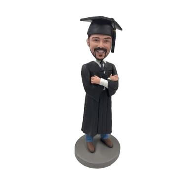 Imagem de Boina masculina de graduação em boné e vestido feito à mão personalizado da sua foto, presente ideal para filhos graduados, sobrinhos, colegas de classe, perfeitos para decorar um escritório ou