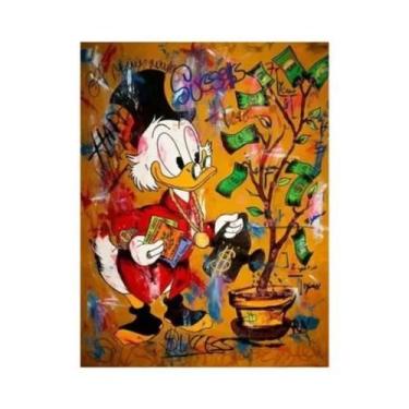 Imagem de Pintura Em Tela De Arte Grafite Do Pato Donald Decoração De Parede Par