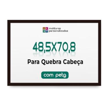 Imagem de Moldura 48,5x70,8 para Quebra Cabeça Estrela Puzzle 1000 Peças com Petg (Preto)