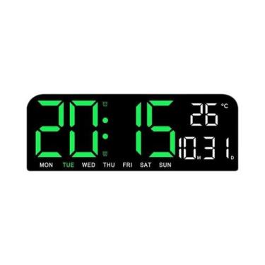 Imagem de Grande Relógio De Parede Digital LED Com Data De Temperatura, Contagem