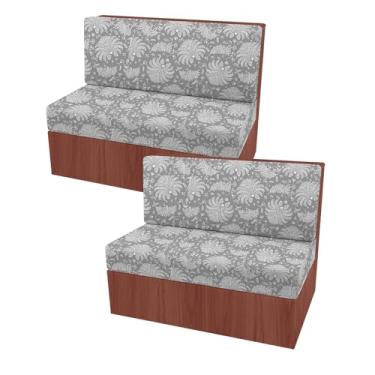 Imagem de CRFATOP Conjunto de 2 capas de almofada estampadas para trailer, capa de assento de campista, elástica, para sofá, sofá e cadeira, protetor de futon para trailer, banco de carro, 2 capas de encosto e