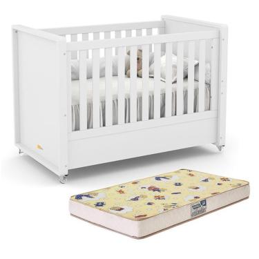 Imagem de Berço Americano Tutto New Branco Soft E Colchão Supreme - Matic Móveis Branco Soft