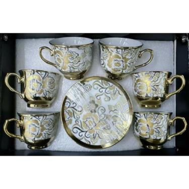 Imagem de Xícara de café kit com 12 peças de Cerâmica em porcelana (Xicara D173-4 6 conjunto)