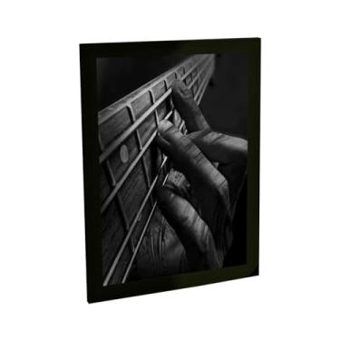 Imagem de Quadro Decorativo Violão Acorde Preto E Branco Musica